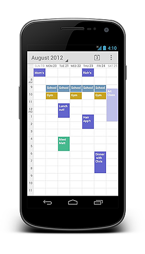google calendar en smartphone